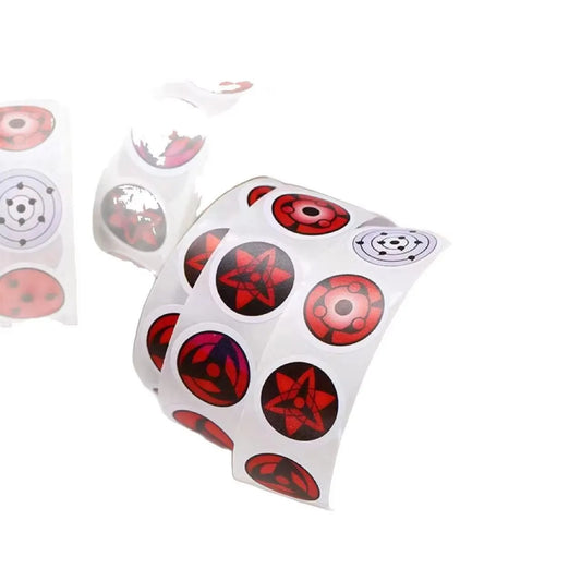 500pcs Sharingan Eyes Sticker Roll - Japanese Anime Decals & Seals