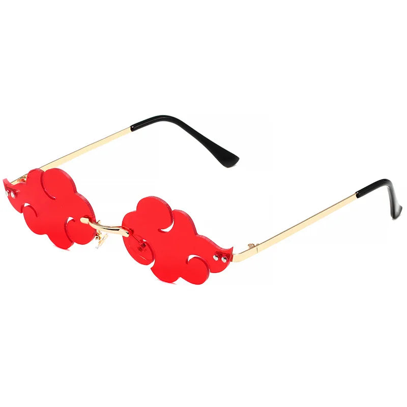Naruto Akatsuki Red Cloud Sunglasses – Anime Retro Cloud Frame Streetwear Glasses