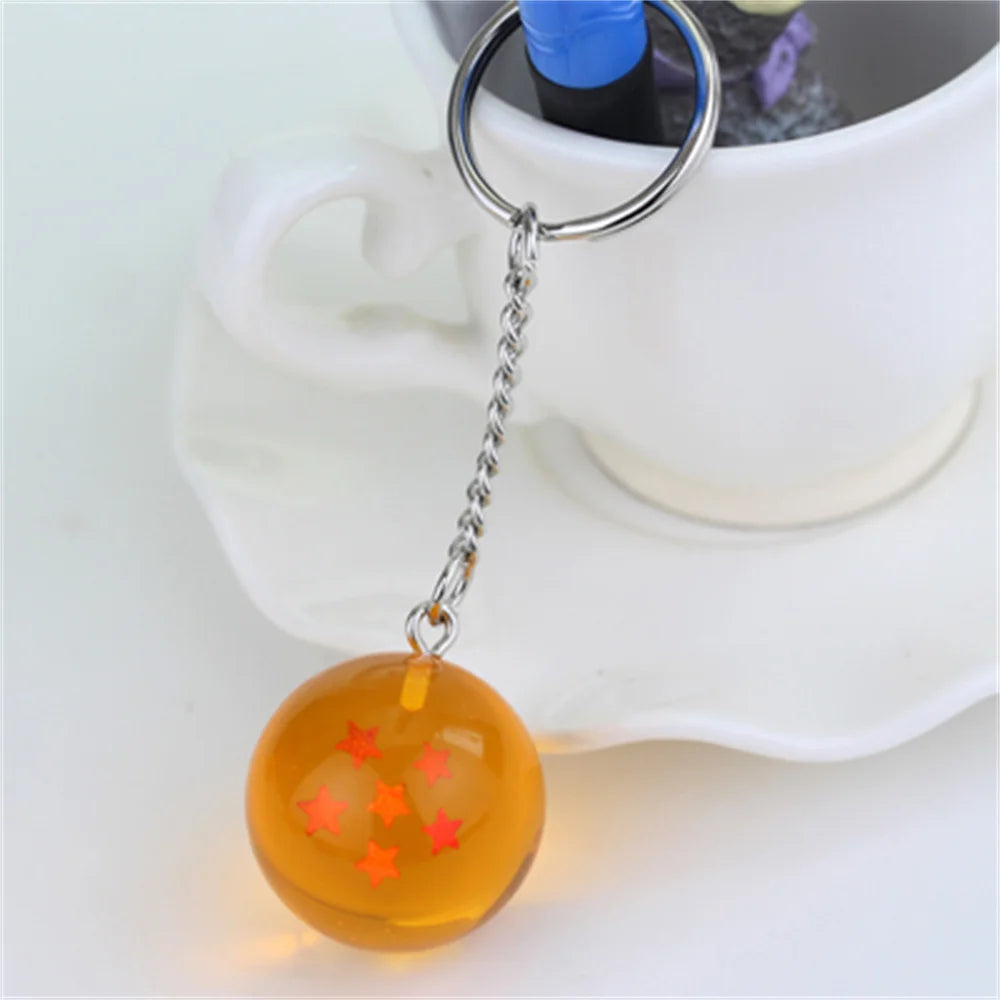 Dragon Ball Z 1-7 Star Resin Keychain & Pendant Set – Premium 3D Anime Dragon Ball Keyring Collectibles