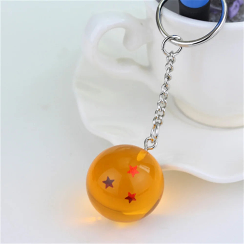 Dragon Ball Z 1-7 Star Resin Keychain & Pendant Set – Premium 3D Anime Dragon Ball Keyring Collectibles