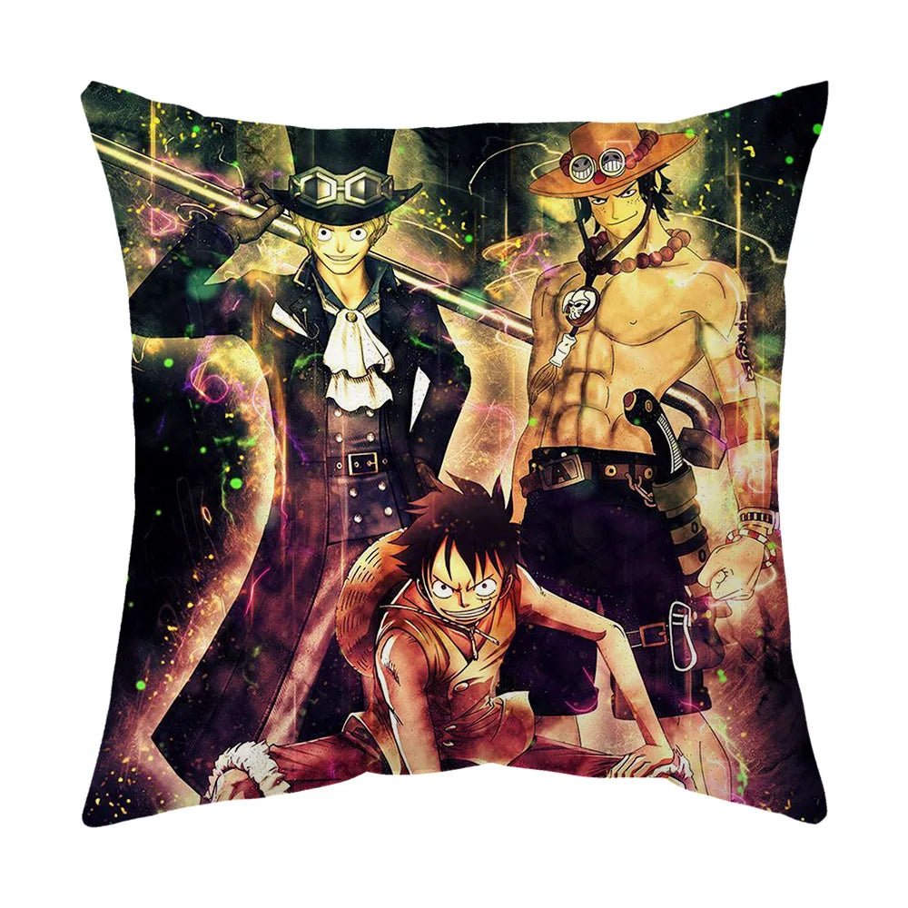 One Piece Anime Plush Square Throw Pillow Cover – 18"x18" (45x45 cm)