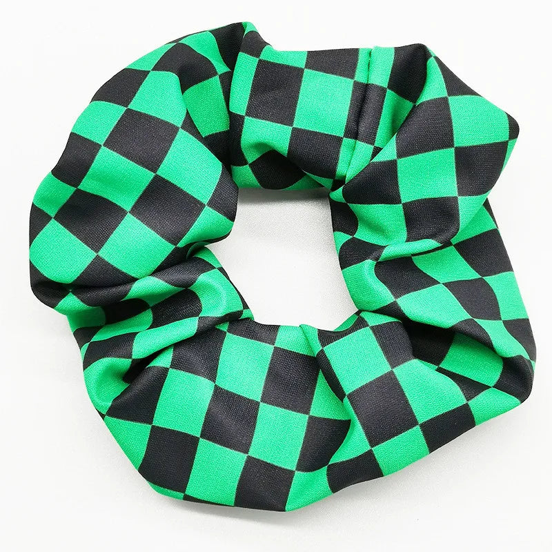 Demon Slayer Hair Scrunchie - Anime Satin Elastic Hair Tie
