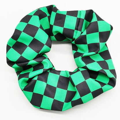 Demon Slayer Hair Scrunchie - Anime Satin Elastic Hair Tie