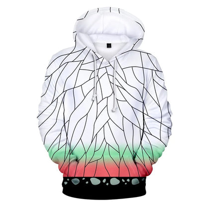 Demon Slayer Anime 3D Print Hoodie – Tanjiro & Nezuko Casual Pullover Streetwear