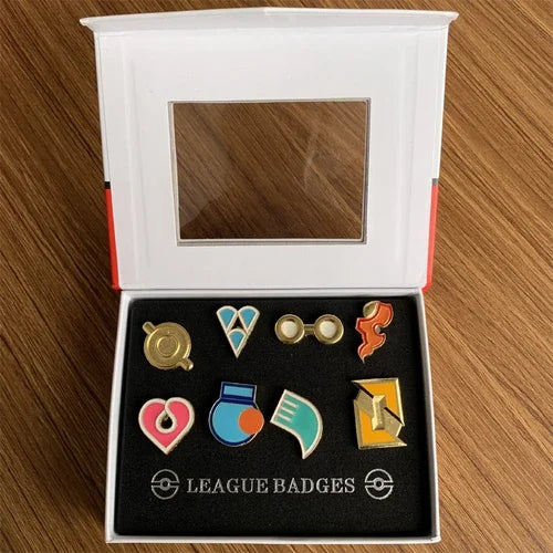 Pokemon Gym Badge Metal Pin Collection Set – Kanto Johto Hoenn Sinnoh Pins