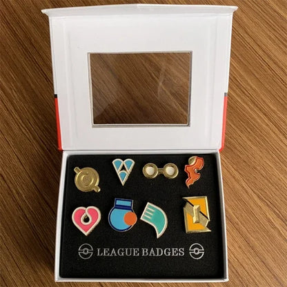 Pokemon Gym Badge Metal Pin Collection Set – Kanto Johto Hoenn Sinnoh Pins