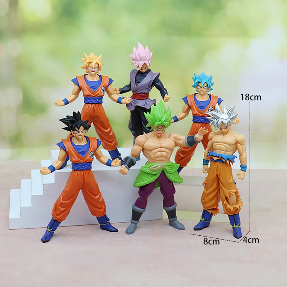 Dragon Ball Z Super Saiyan Action Figures – 18cm Collectible PVC Battle Models (Goku, Vegeta, Broly)