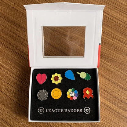 Pokemon Gym Badge Metal Pin Collection Set – Kanto Johto Hoenn Sinnoh Pins