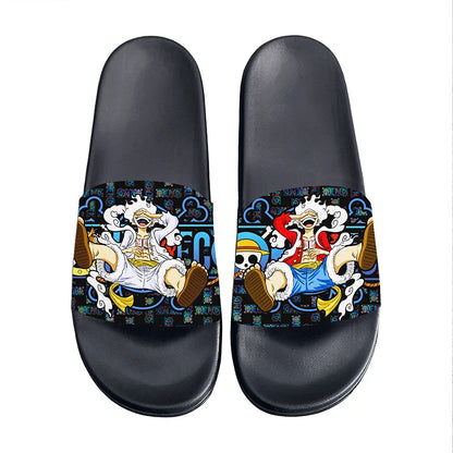 One Piece Anime Non-Slip Slide Sandals – EVA Indoor & Outdoor Slides
