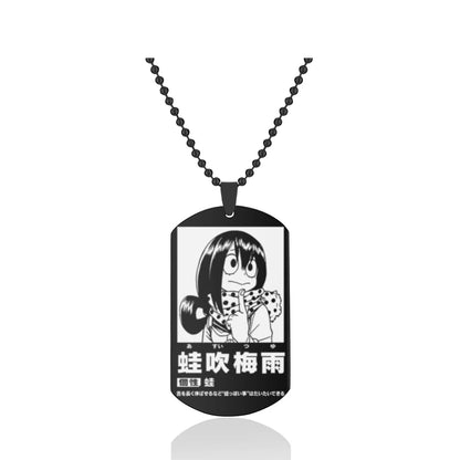 My Hero Academia Dog Tag Necklace – Stainless Steel Anime Character Pendant