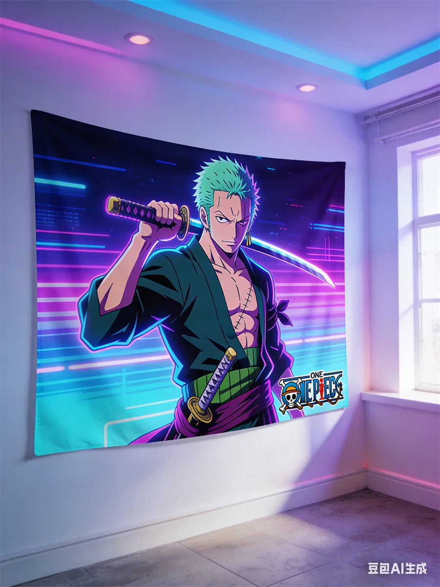 One Piece Anime Wall Tapestry – HD Printed Living Room & Dorm Wall Decor