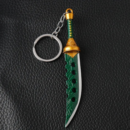 The Seven Deadly Sins Meliodas Lostvayne Sword – Anime Metal Weapon Keychain & Necklace