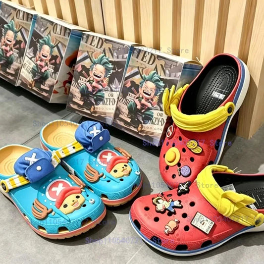 One Piece Chopper & Luffy EVA Clogs – Waterproof Anime Beach Sandals & Slippers