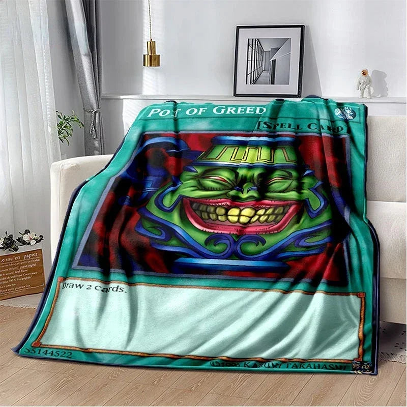 Yu-Gi-Oh! TCG Card Art Throw Blanket – Ultra-Soft Anime Fleece Bedspread