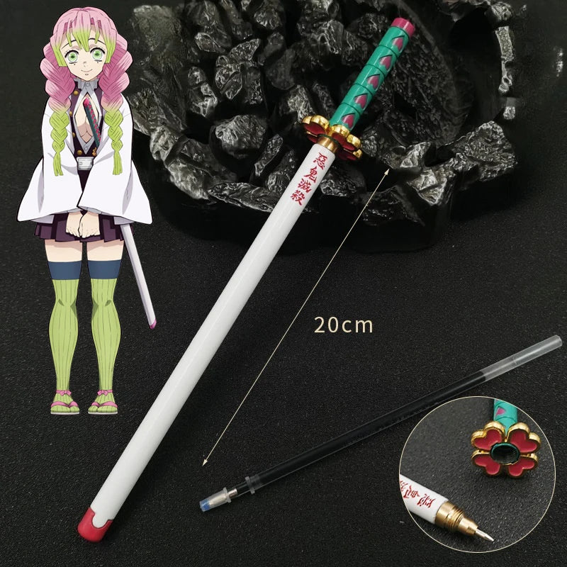 Demon Slayer Nichirin Katana Mini Gel Pen – 20cm Alloy Metal Sword Replica