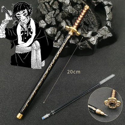 Demon Slayer Nichirin Katana Mini Gel Pen – 20cm Alloy Metal Sword Replica