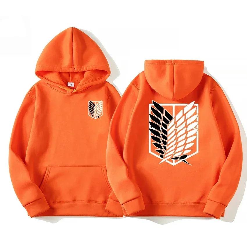 Attack on Titan Anime Hoodie – Survey Corps Wings of Freedom Pullover Sweatshirt