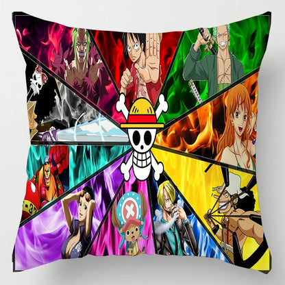 One Piece Anime Plush Square Throw Pillow Cover – 18"x18" (45x45 cm)