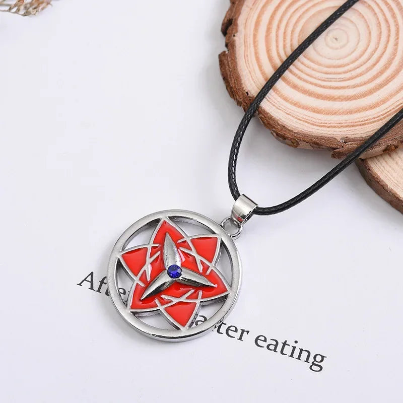 Naruto Akatsuki Red Cloud Necklace – Anime Konoha Pendant & Cosplay Jewelry Collection