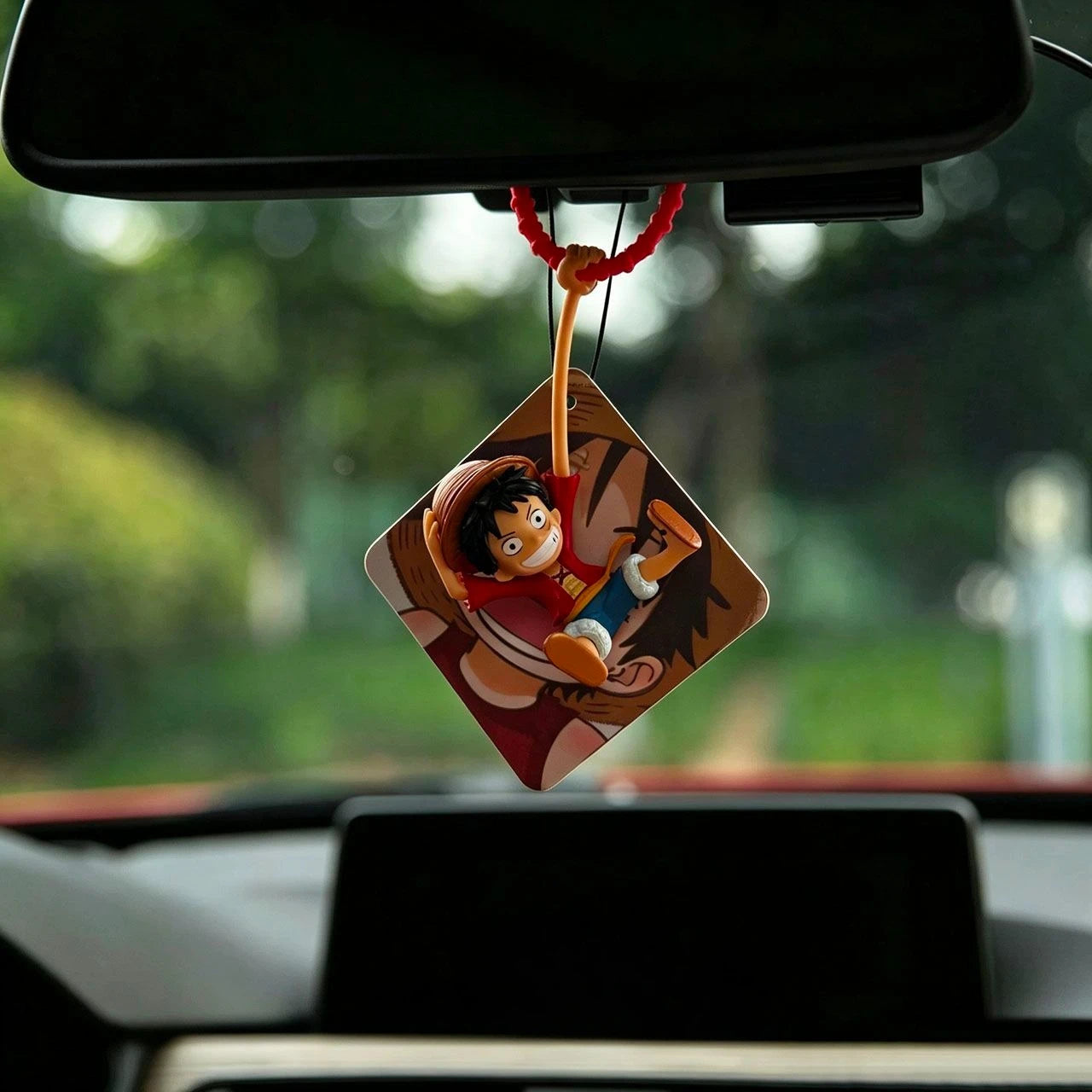 One Piece Luffy Car Resin Hanging Ornament - Anime Interior Mirror Pendant