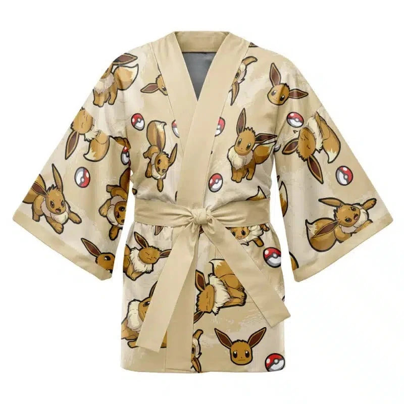 Pokémon Kanto & Johto Cosplay Kimono – Premium Character Graphic Haori Cardigans
