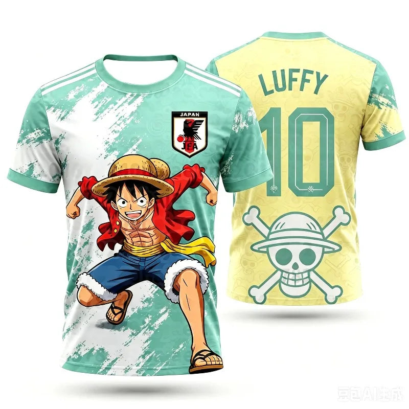 One Piece Japan Football Jersey T-Shirt – Quick-Dry Anime Soccer Kit