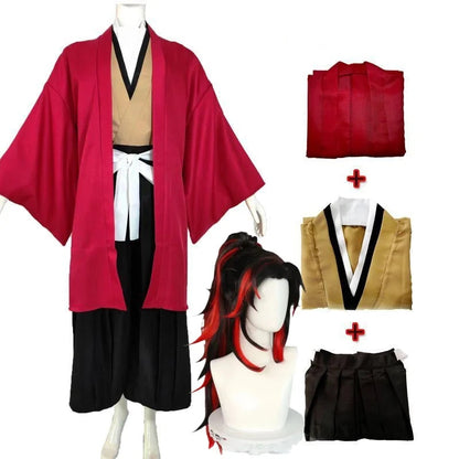Demon Slayer Yoriichi Tsugikuni Cosplay Costume – Kimono & Wig Set