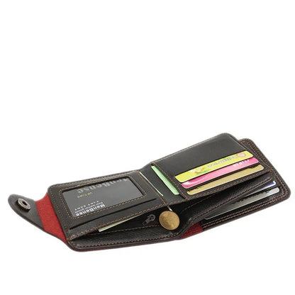 One Piece Luffy Straw Hat Pirates Leather Bifold Wallet – Short Multi-Card Holder