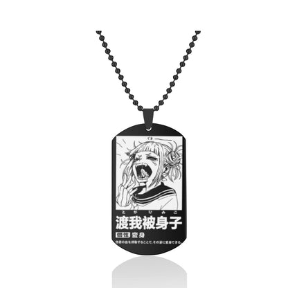 My Hero Academia Dog Tag Necklace – Stainless Steel Anime Character Pendant