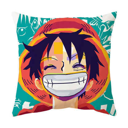 One Piece Anime Plush Square Throw Pillow Cover – 18"x18" (45x45 cm)