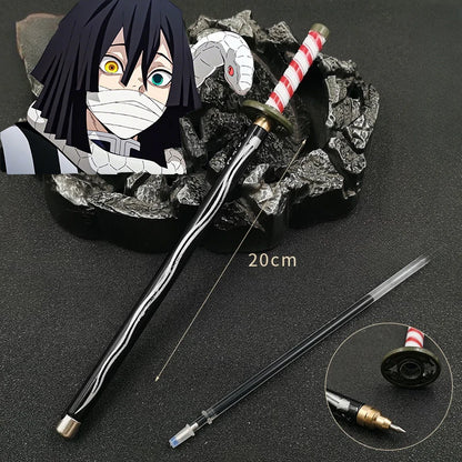Demon Slayer Nichirin Katana Mini Gel Pen – 20cm Alloy Metal Sword Replica