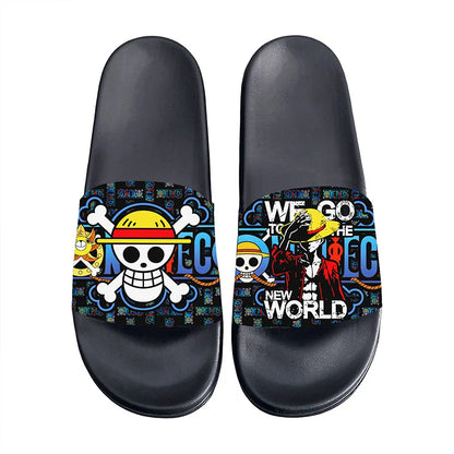 One Piece Anime Non-Slip Slide Sandals – EVA Indoor & Outdoor Slides