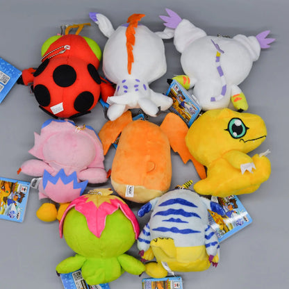 Digimon Adventure Plush Keychain – Classic Anime Mascot Character Pendant