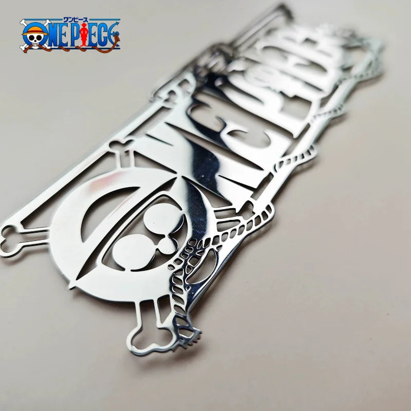 One Piece 3D Metal Car Emblem Decal – Chrome Anime Auto & Laptop Sticker