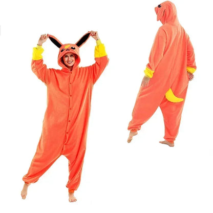 Pokemon Adult Cosplay Kigurumi Onesie – Anime Fleece Pajamas Jumpsuit