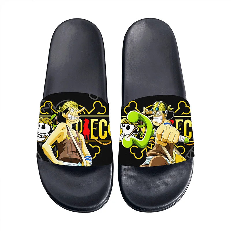 One Piece Anime Non-Slip Slide Sandals – EVA Indoor & Outdoor Slides