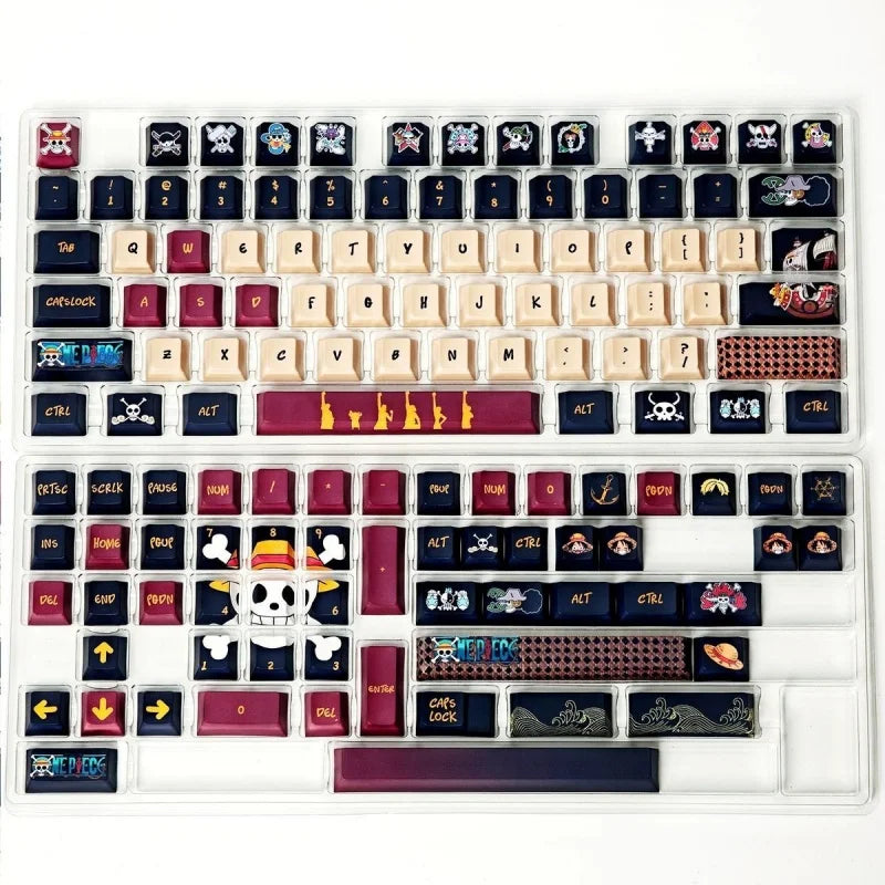 One Piece Luffy PBT Dye-Sublimation Keycap Set – 108 Key Mechanical Keyboard Set