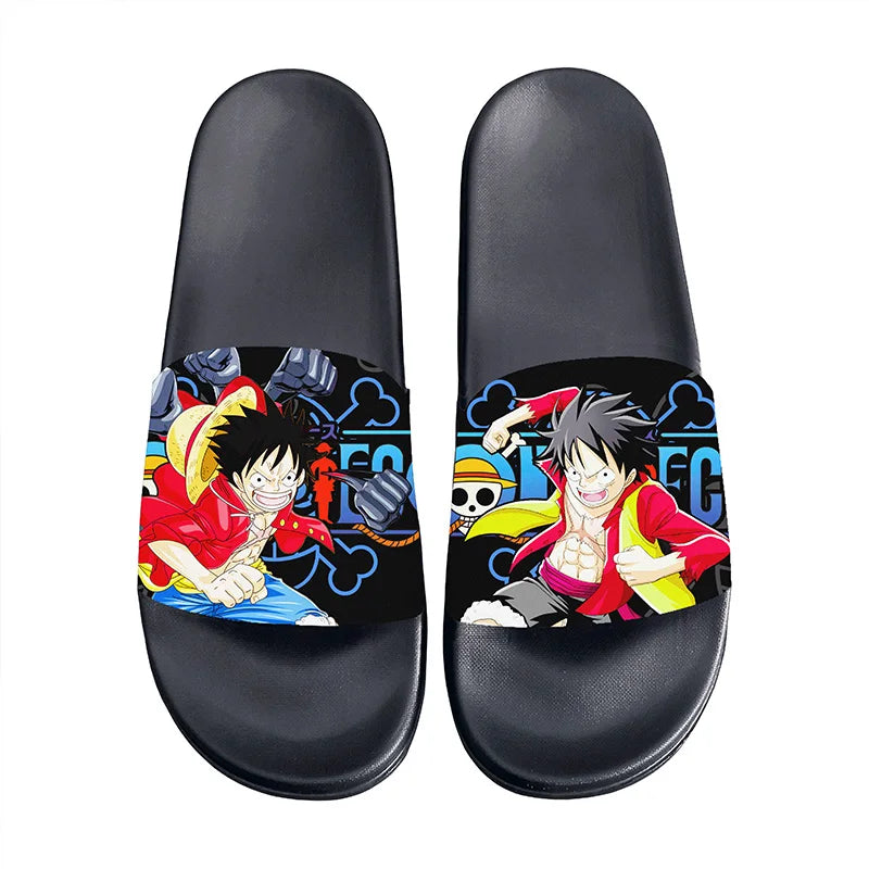One Piece Anime Non-Slip Slide Sandals – EVA Indoor & Outdoor Slides