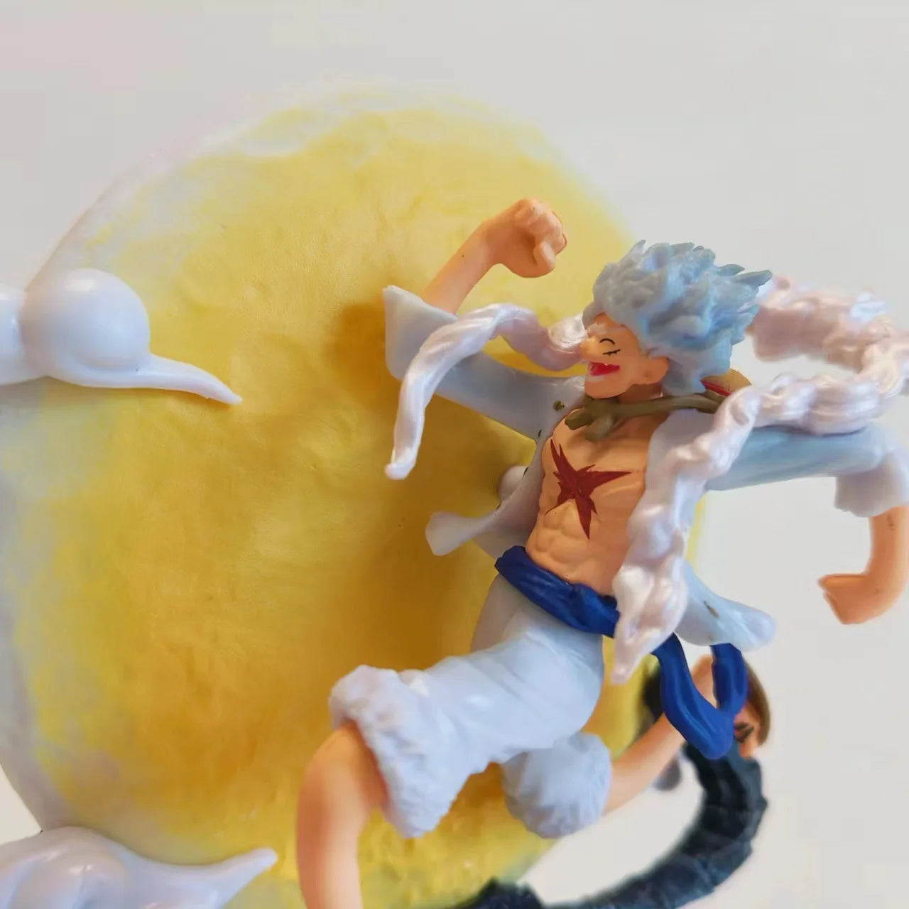 One Piece Gear 5 Luffy "Moon Fairy" Action Figure – 14cm Sun God Nika PVC Statue with LED Moon Light