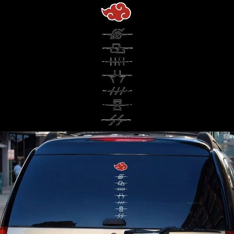 Naruto Akatsuki Kanji Font Anime Car Decal – Vinyl Bumper & Window Sticker