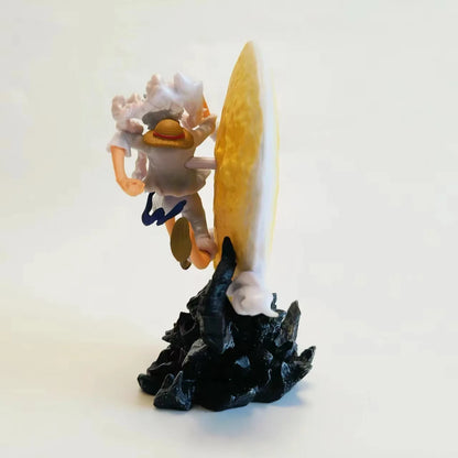 One Piece Gear 5 Luffy "Moon Fairy" Action Figure – 14cm Sun God Nika PVC Statue with LED Moon Light