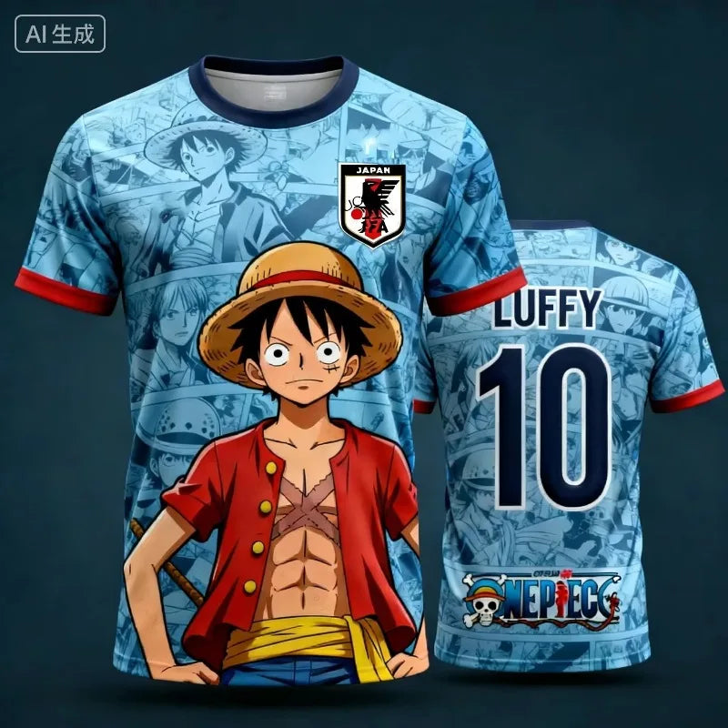 One Piece Japan Football Jersey T-Shirt – Quick-Dry Anime Soccer Kit