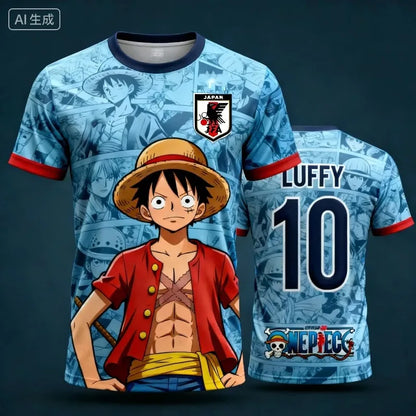 One Piece Japan Football Jersey T-Shirt – Quick-Dry Anime Soccer Kit