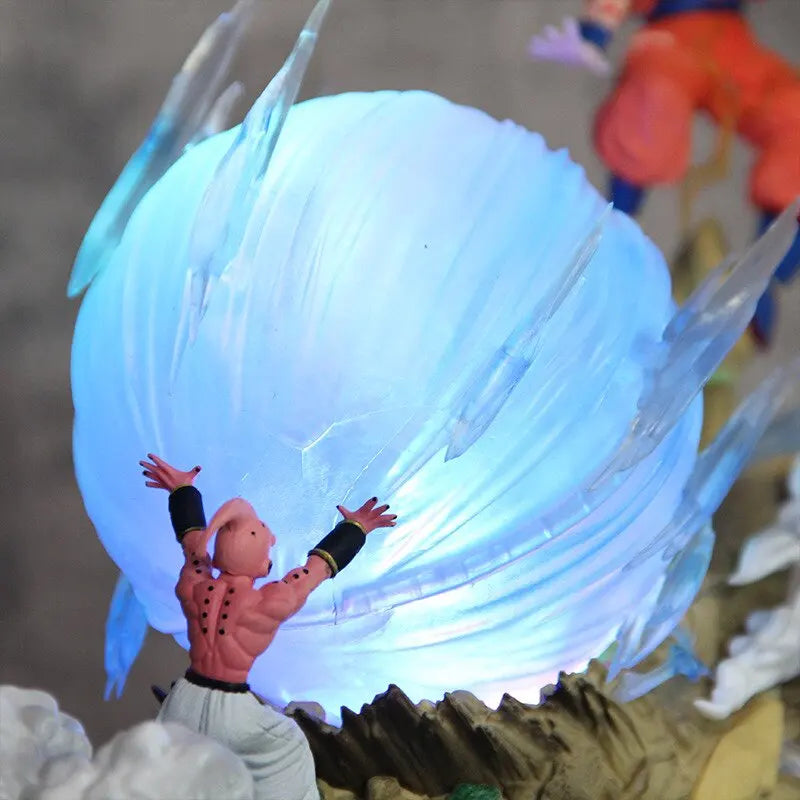 Dragon Ball Z Goku vs Kid Buu Battle Statue – 15cm Spirit Bomb Action Figure Scene Model