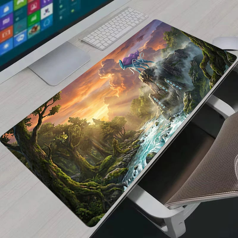 Legendary Pokémon Gaming Desk Mat | XL Extended Computer Keyboard & Mouse Pad