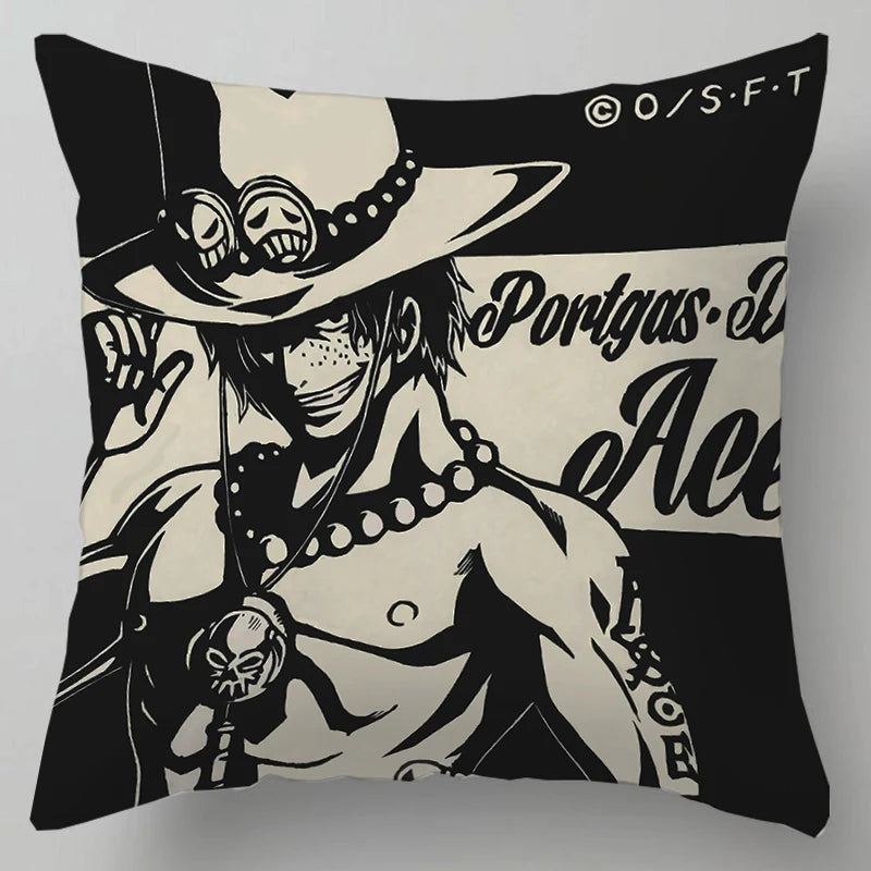 One Piece Anime Plush Square Throw Pillow Cover – 18"x18" (45x45 cm)