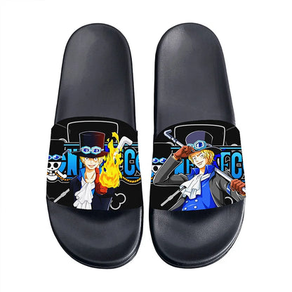One Piece Anime Non-Slip Slide Sandals – EVA Indoor & Outdoor Slides