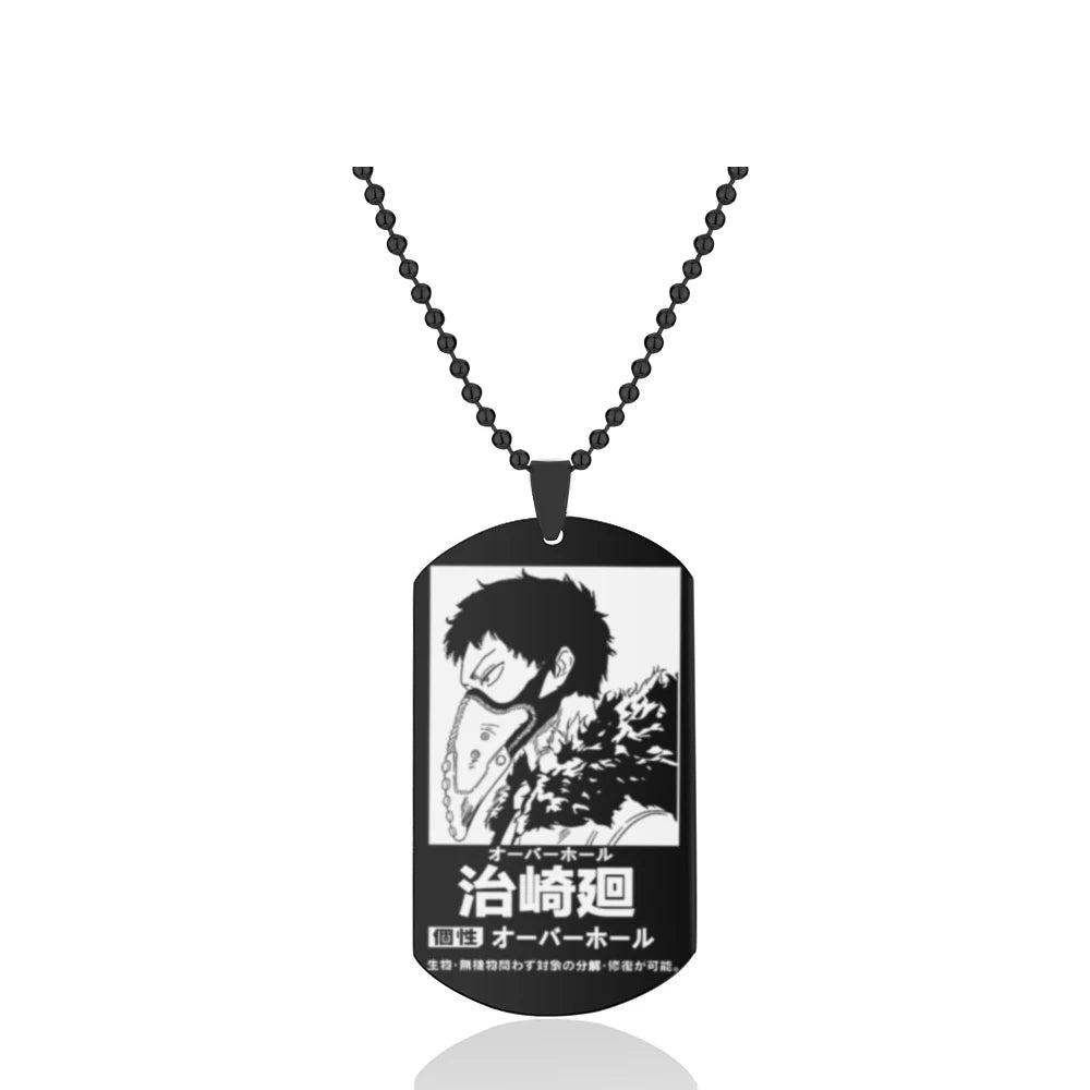 My Hero Academia Dog Tag Necklace – Stainless Steel Anime Character Pendant