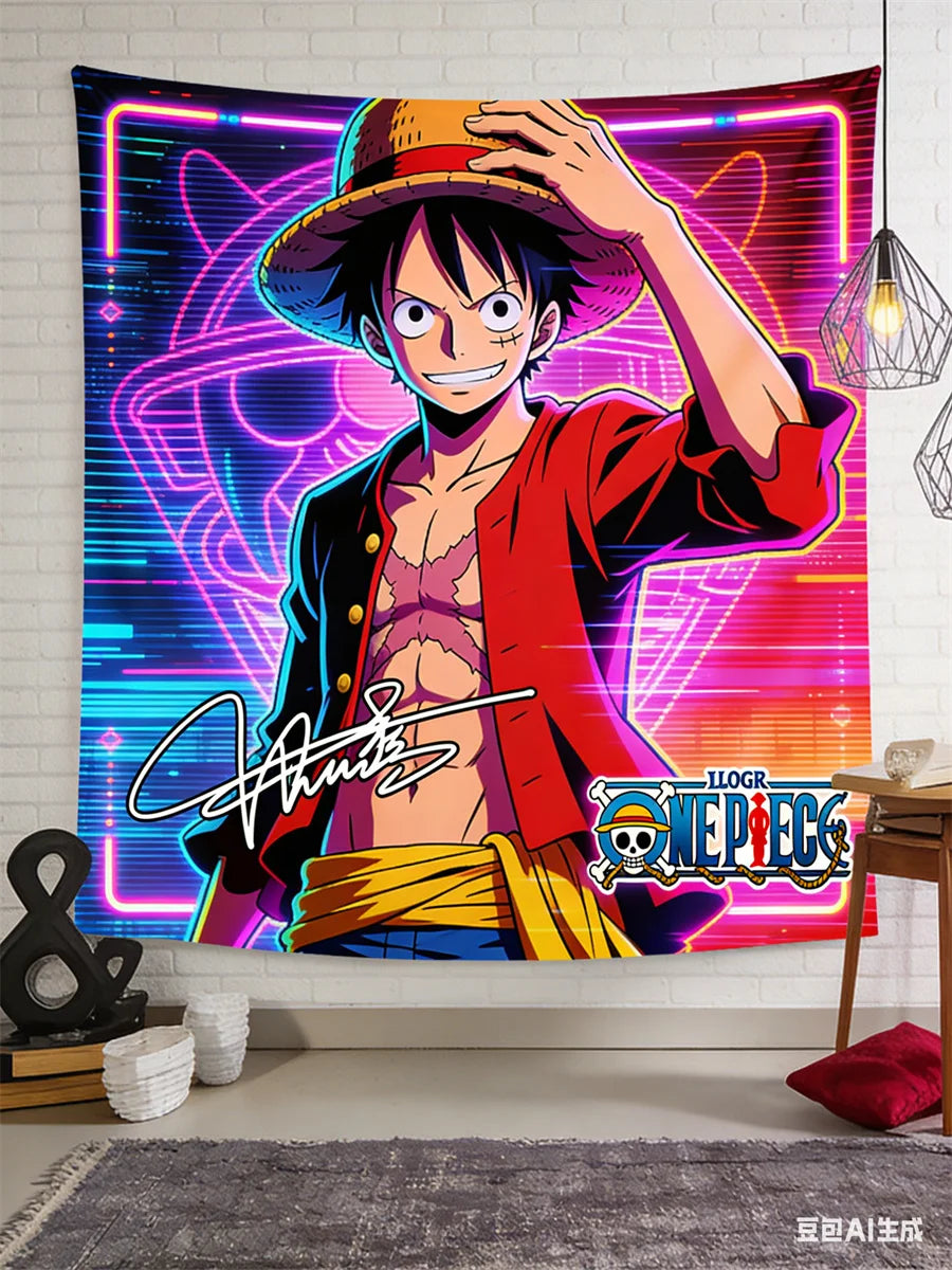 One Piece Anime Wall Tapestry – HD Printed Living Room & Dorm Wall Decor
