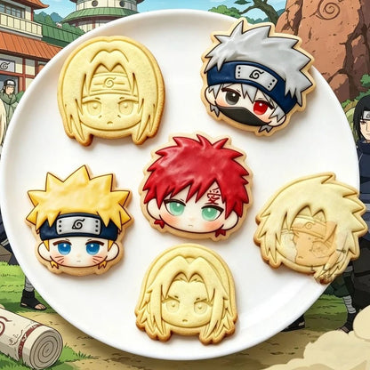 Naruto Anime Character Cookie Cutters & Biscuit Molds – DIY Baking Stamp Set